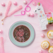 Assiettes En Carton Roses Mémorables (Fête)