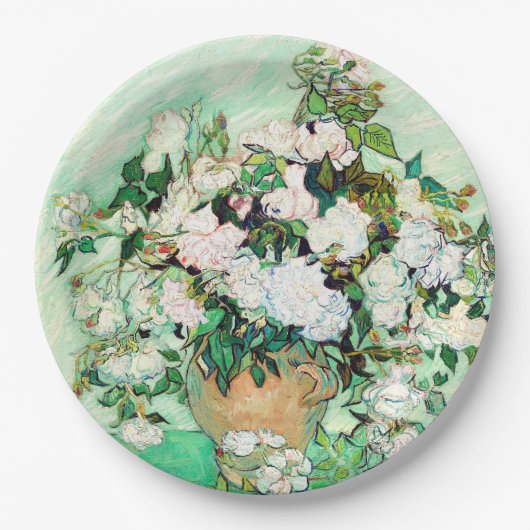 Assiettes En Carton Roses par Vincent van Gogh (Devant)