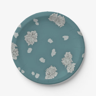 Assiettes En Carton Roses personnalisables