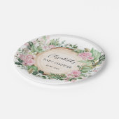 Assiettes En Carton Roses Roses Roses Roses Rustiques Décor Baby showe (Angle)