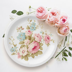 Assiettes En Carton Roses roses roses roses Vintages