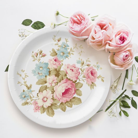 Assiettes En Carton Roses roses roses roses Vintages