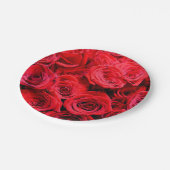 Assiettes En Carton Roses rouges (Angle)