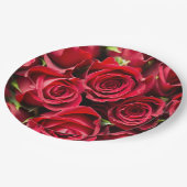 Assiettes En Carton Roses rouges (Angle)