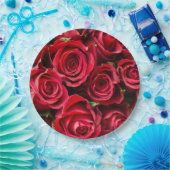 Assiettes En Carton Roses rouges (Fête)