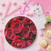 Assiettes En Carton Roses rouges (Fête)