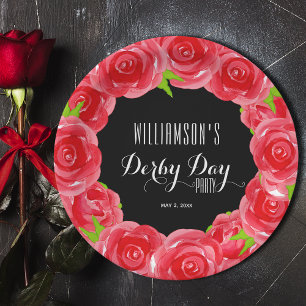 Assiettes En Carton Roses rouges du jour Derby
