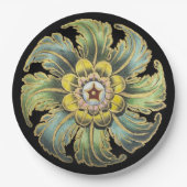 Assiettes En Carton Rosette architecturale antique n° 1 (Devant)