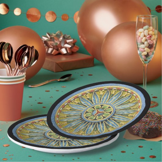 Assiettes En Carton Rosette architecturale antique n° 2 (Multi)