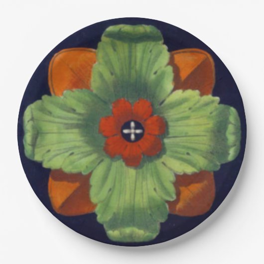 Assiettes En Carton Rosette architecturale n° 4 (Devant)