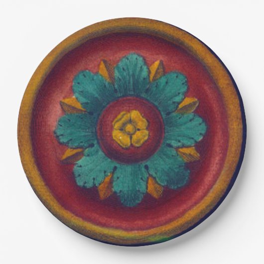 Assiettes En Carton Rosette architecturale n° 5 (Devant)