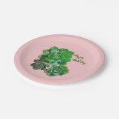 Assiettes En Carton Rosette Succulents Plaques en papier (Angle)