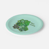Assiettes En Carton Rosette Succulents Plaques en papier (Angle)
