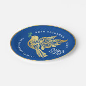 Assiettes En Carton Rosh Hashanah Hébreu Gold Dove personnalisée (Angle)