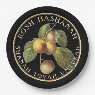 Assiettes En Carton Rosh Hashanah Nouvel An juif Shanah Tovah