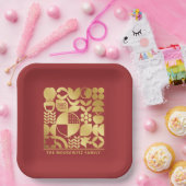 Assiettes En Carton Rosh Hashanah Plaque de nouvel an juive moderne (Fête)