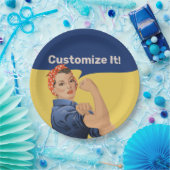 Assiettes En Carton Rosie the Riveter (Fête)