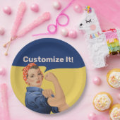 Assiettes En Carton Rosie the Riveter (Fête)