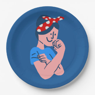 Assiettes En Carton rosie the riveter rockabilly retro icon