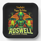 Assiettes En Carton Roswell’s Cosmic Getaway vous attend ! (Recto)