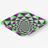 Assiettes En Carton Rotation de l'effet d'illusion optique (Angulaire)