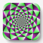 Assiettes En Carton Rotation de l'effet d'illusion optique (Recto)