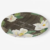 Assiettes En Carton Rotation florale de couleur d'eau rustique blanche (Angle)