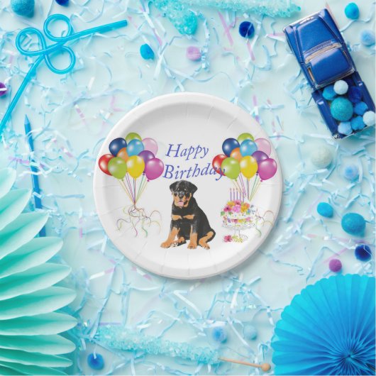 Assiettes En Carton Rottweiler (Fête)