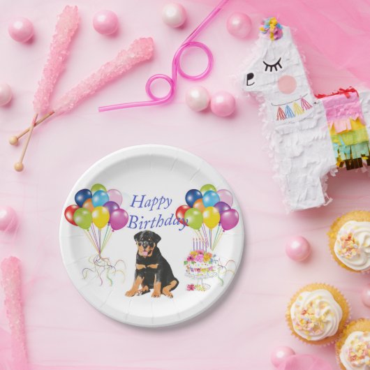 Assiettes En Carton Rottweiler (Fête)