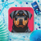 Assiettes En Carton Rottweiler (Fête)
