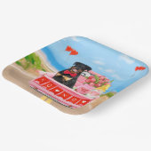 Assiettes En Carton Rottweiler Chien Saint Valentin Coeurs de Camion (Angulaire)