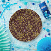 Assiettes En Carton Rouages de Steampunk Cœur (Fête)