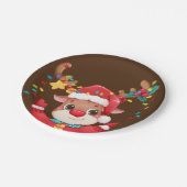 Assiettes En Carton Roudolphe à nez rouge Roudolphe Noël (Angle)