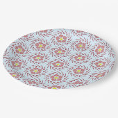 Assiettes En Carton Roue de Noël preppy (Angle)