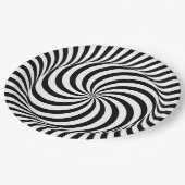 Assiettes En Carton Roue noir et blanc (Angle)