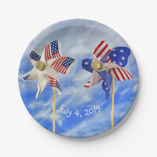 Assiettes En Carton roue patriotique pour 4 juillet