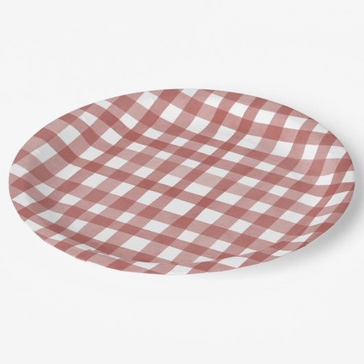 Assiettes En Carton Rouge (Angle)