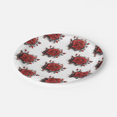 Assiettes En Carton Rouge (Angle)