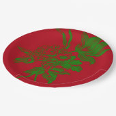 Assiettes En Carton Rouge (Angle)