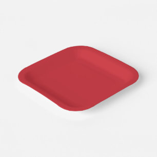 Assiettes En Carton rouge Amaranthe (couleur solide)