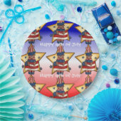 Assiettes En Carton Rouge Blanc & Bleu 4 Juillet Plaques Papier Ours (Fête)