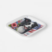 Assiettes En Carton Rouge Blanc Bleu Patriotique 4 juillet Plaque Papi (Angulaire)