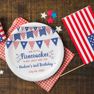 Assiettes En Carton Rouge, Blanc & Deux ! 4 juillet 2e anniversaire