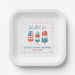 Assiettes En Carton Rouge, Blanc & Due ! Baby shower patriotique popul