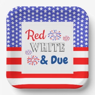 Assiettes En Carton Rouge blanc et Baby shower dû