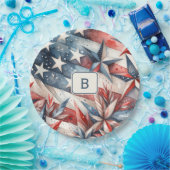 Assiettes En Carton Rouge blanc et bleu (Fête)