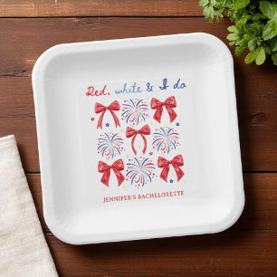 Assiettes En Carton Rouge Blanc et je fais la fête d'enterrement de vi