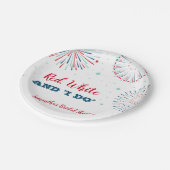 Assiettes En Carton Rouge, Blanc et moi faisons des plaques de Fête de (Angle)