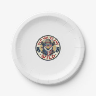 Assiettes En Carton Rouge Blanc Et Sauvage Patriotique Patriotique Ani