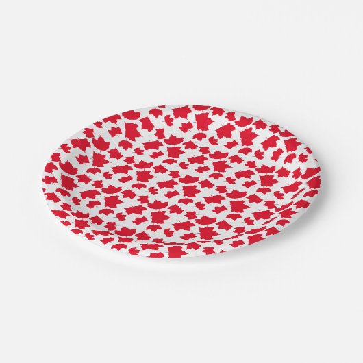 Assiettes En Carton Rouge blanc Noël Automne part Fête de Noël 2020 (Angle)